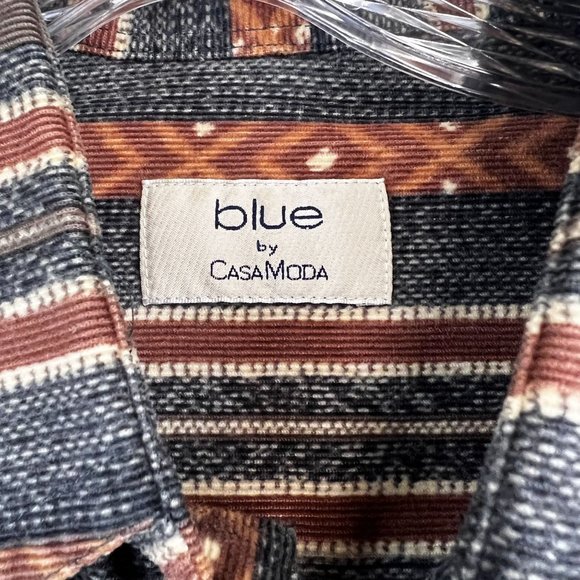 Vintage CASA MODA Mens  Shirt Size 42 Large Brown Flannel - Picture 4 of 9